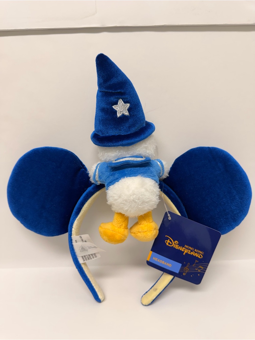 New Genuine Disney Parks Hong Kong Minnie Ears Magic Donald Duck Plush Headband - Picture 4 of 11